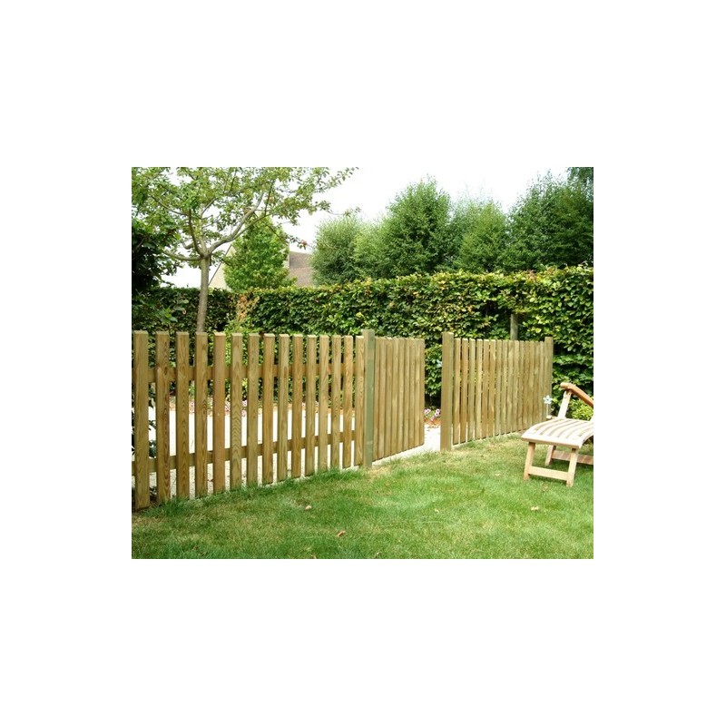 Réalisation en jardin clôture basse en bois - Oxford