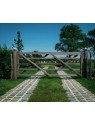 Réalisation portail en bois simple 166 x 120 cm - Rancho fermé