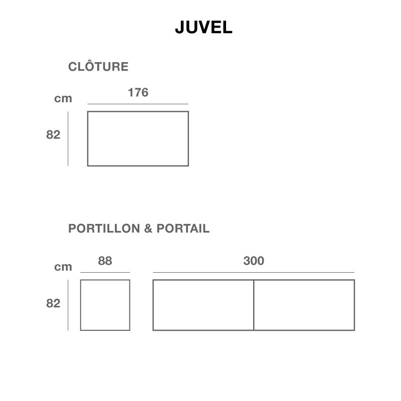Plan portillon en bois simple 88 x 82 cm - Juvel