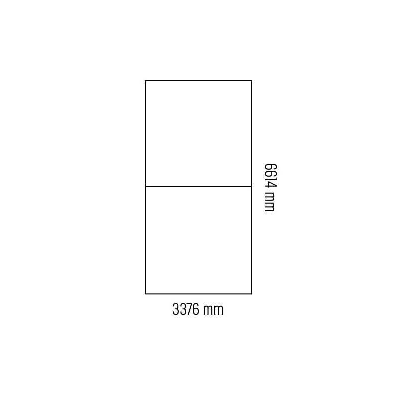 Plan Carport 1 voiture indépendant fermé MODU L - 337x661 cm - 19,56m2