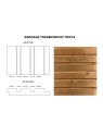 Plan échantillon bardage thermowood triple Carport 1 voiture + espace vélos indépendant ouvert KA12L