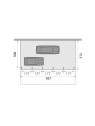 Plan de Carport 2 voitures mural ouvert KB25