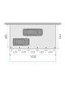 Plan Carport 4 voitures mural ouvert B25