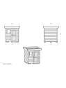 plan abri de jardin toit plat 200 x 200 cm - 3,51m2