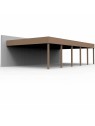 Carport 2 voitures mural ouvert KB25 - 512 x 957 cm - 46,65m2