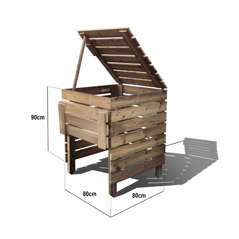 bac à compost en bois avec dimensions