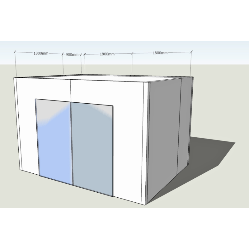 Plan Studio de jardin en bois 10,9 m²