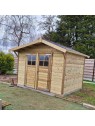 abri de jardin en bois 2 pentes