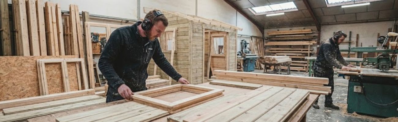 artisans travaillant le bois dans une menuiserie Leman Bois