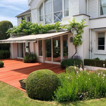 terrasse bois padouk jardin