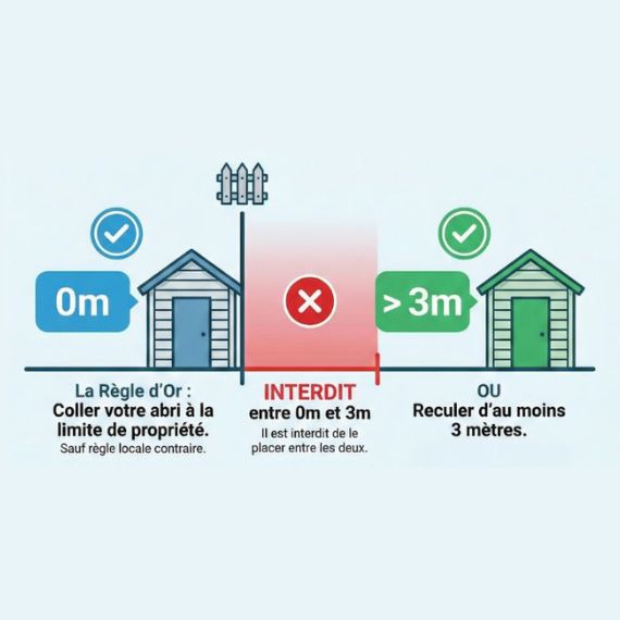 schema réglementation distance abri de jardin avec voisins